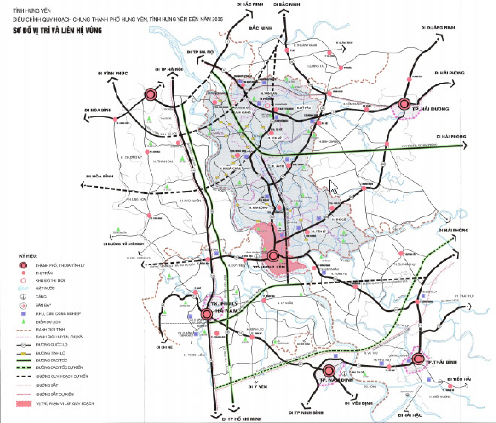 Điều chỉnh quy hoạch thành phố Hưng Yên đến năm 2035
