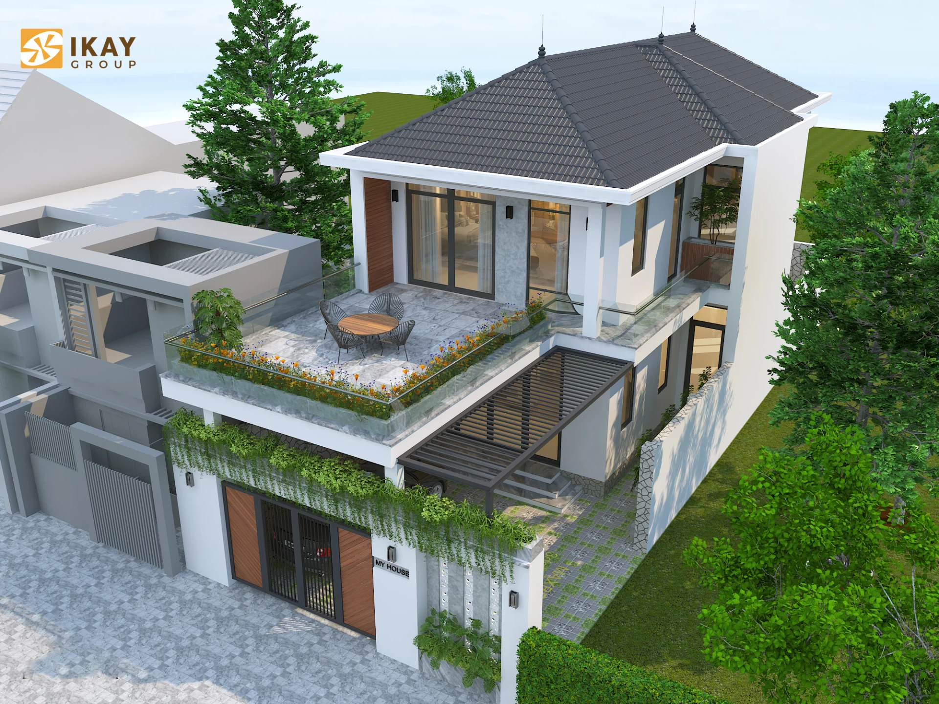 Dự án thiết kế kiến trúc - nội thất nhà mặt phố cho MS. Dương - Tây Ninh