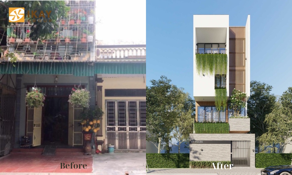  Ngôi nhà của anh Trung trước và sau khi thi công