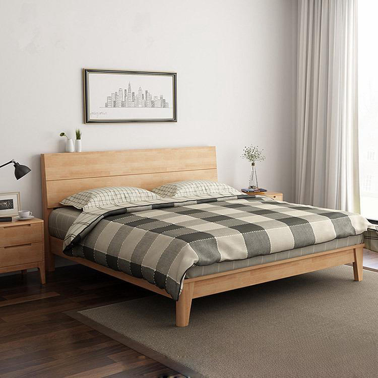Giường ngủ gỗ cao su