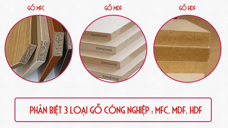Nhận biết 3 loại gỗ công nghiệp MFC, MDF, HDF