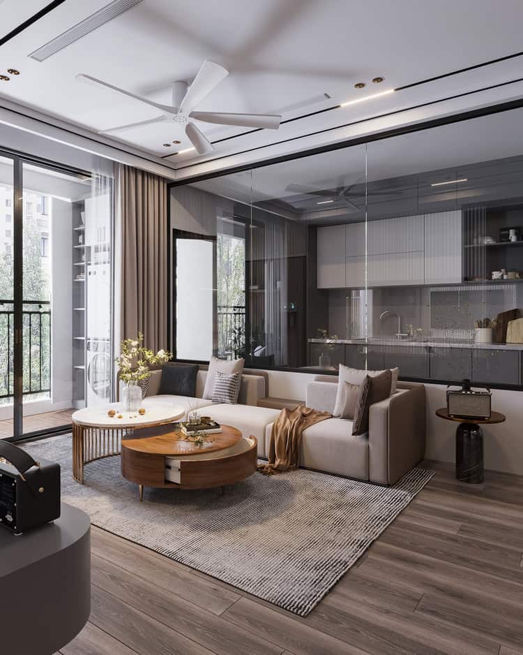 Thiết kế nội thất chung cư 45m2 Luxury sang trọng lôi cuốn