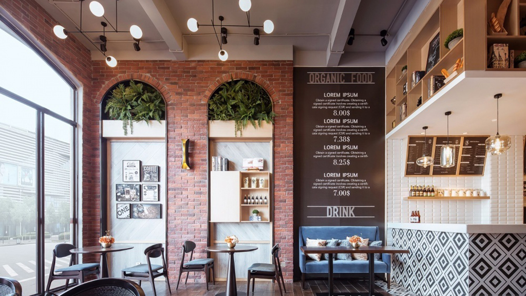 Mẫu thiết kế quán cafe tân cổ điển kết hợp yếu tố hiện đại