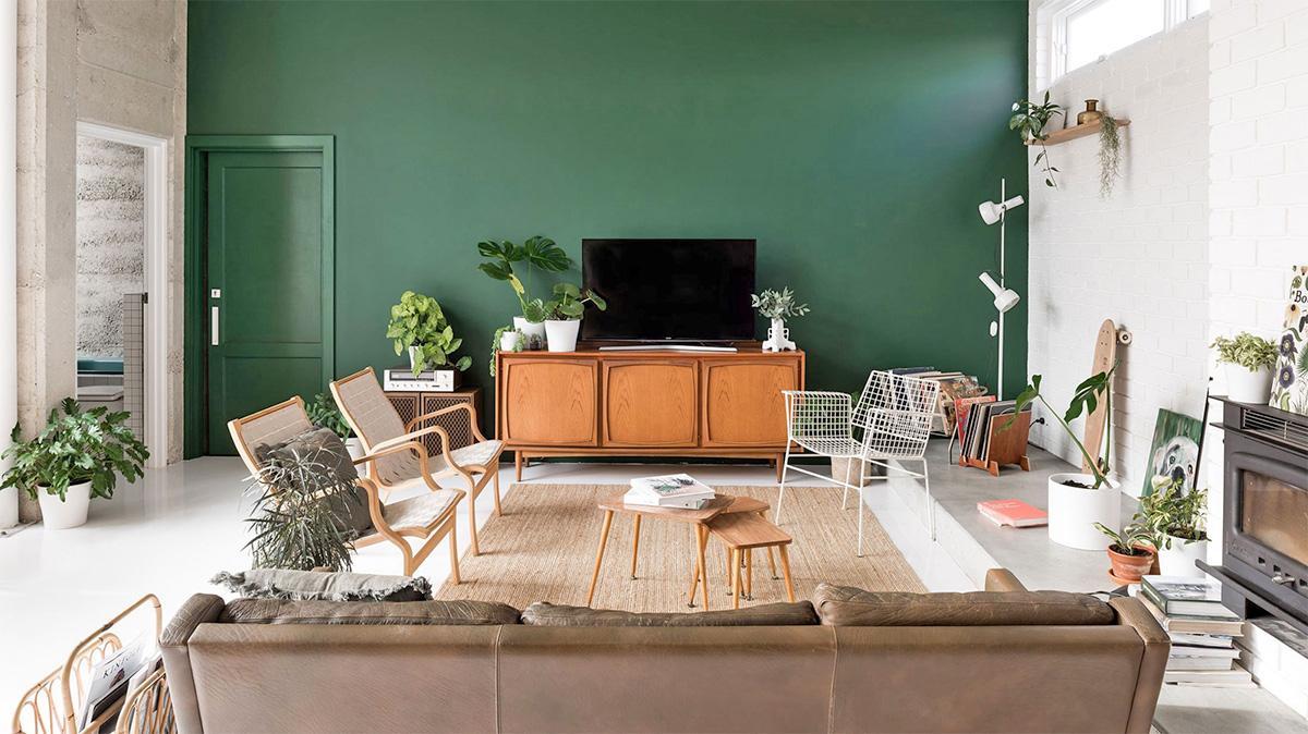 Thiết kế nội thất phòng khách Eco tối giản